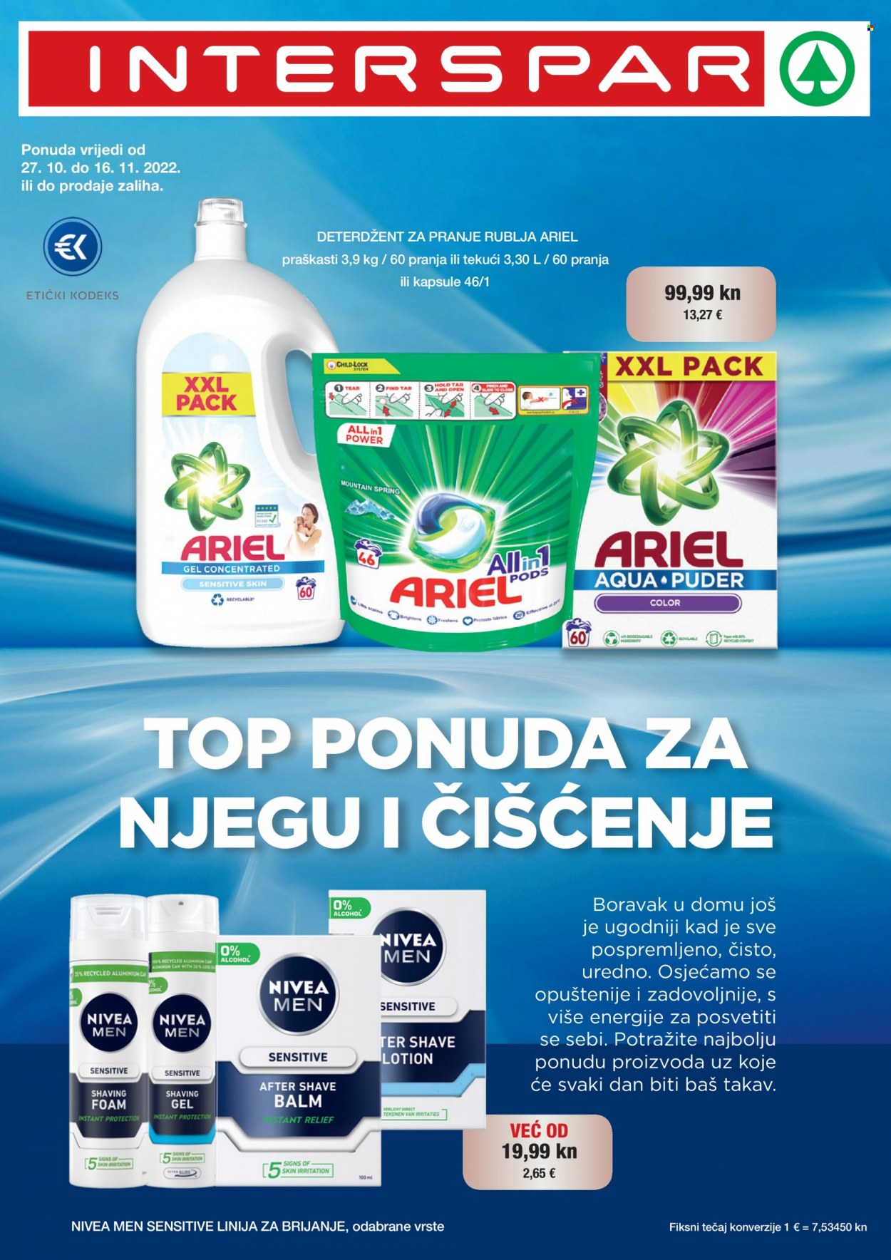 INTERSPAR katalog - 27.10.2022. - 16.11.2022. Stranica 1