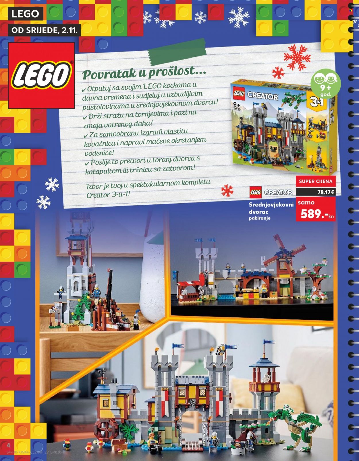 thumbnail - Kaufland katalog - 02.11.2022. - 24.12.2022. - Sniženi proizvodi - igračka, LEGO, LEGO Creator. Stranica 4.