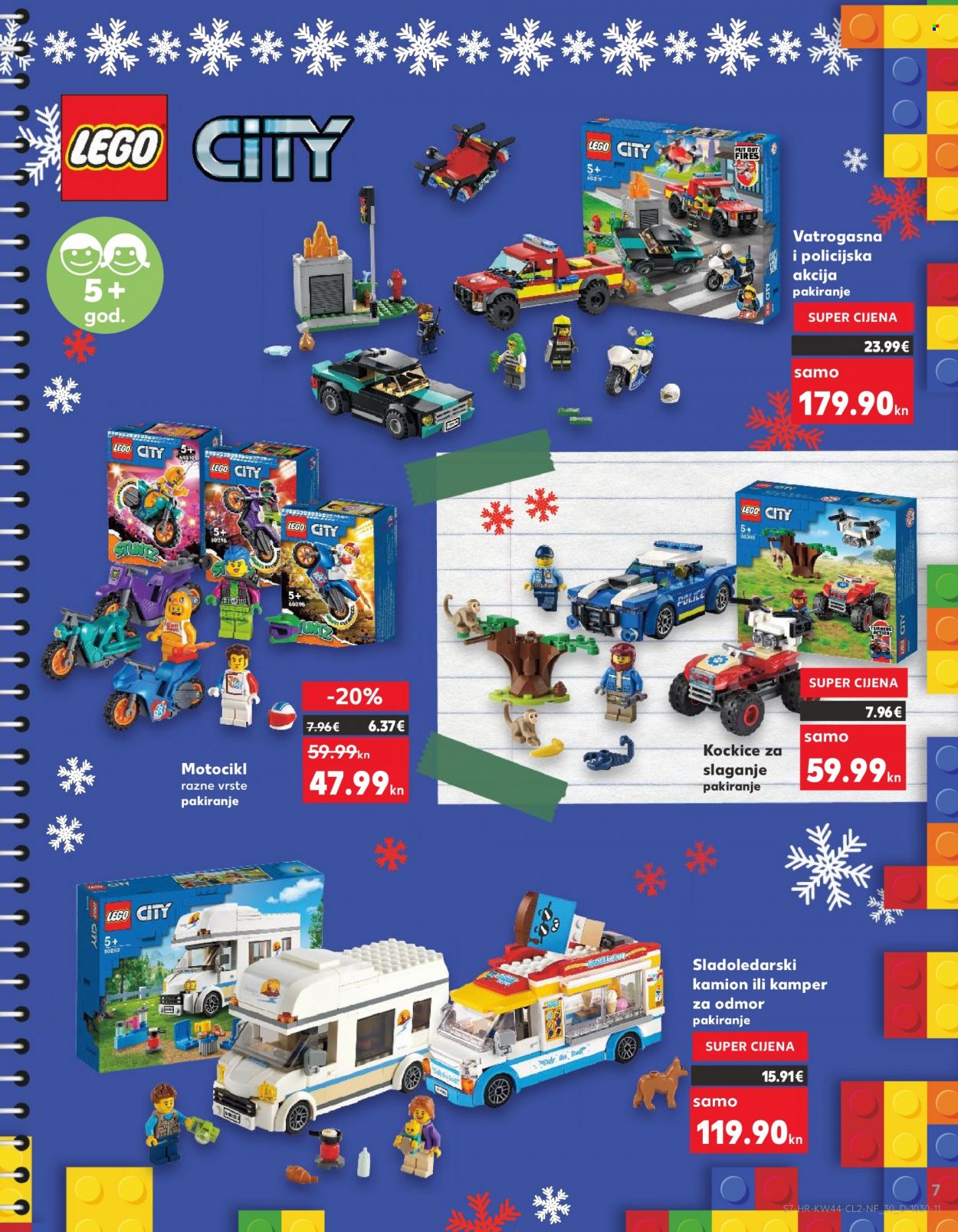 thumbnail - Kaufland katalog - 02.11.2022. - 24.12.2022. - Sniženi proizvodi - igračka, LEGO, LEGO City, kockice za slaganje. Stranica 7.