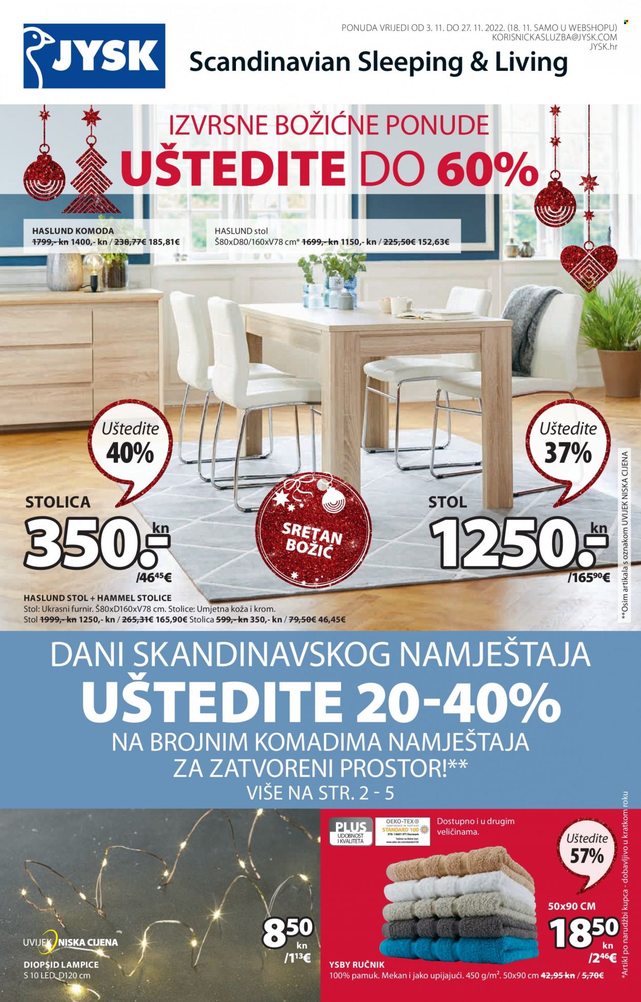 JYSK katalog - 03.11.2022. - 27.11.2022. Stranica 1