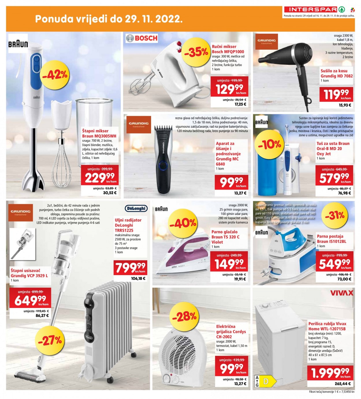 INTERSPAR katalog - 16.11.2022. - 22.11.2022. Stranica 29
