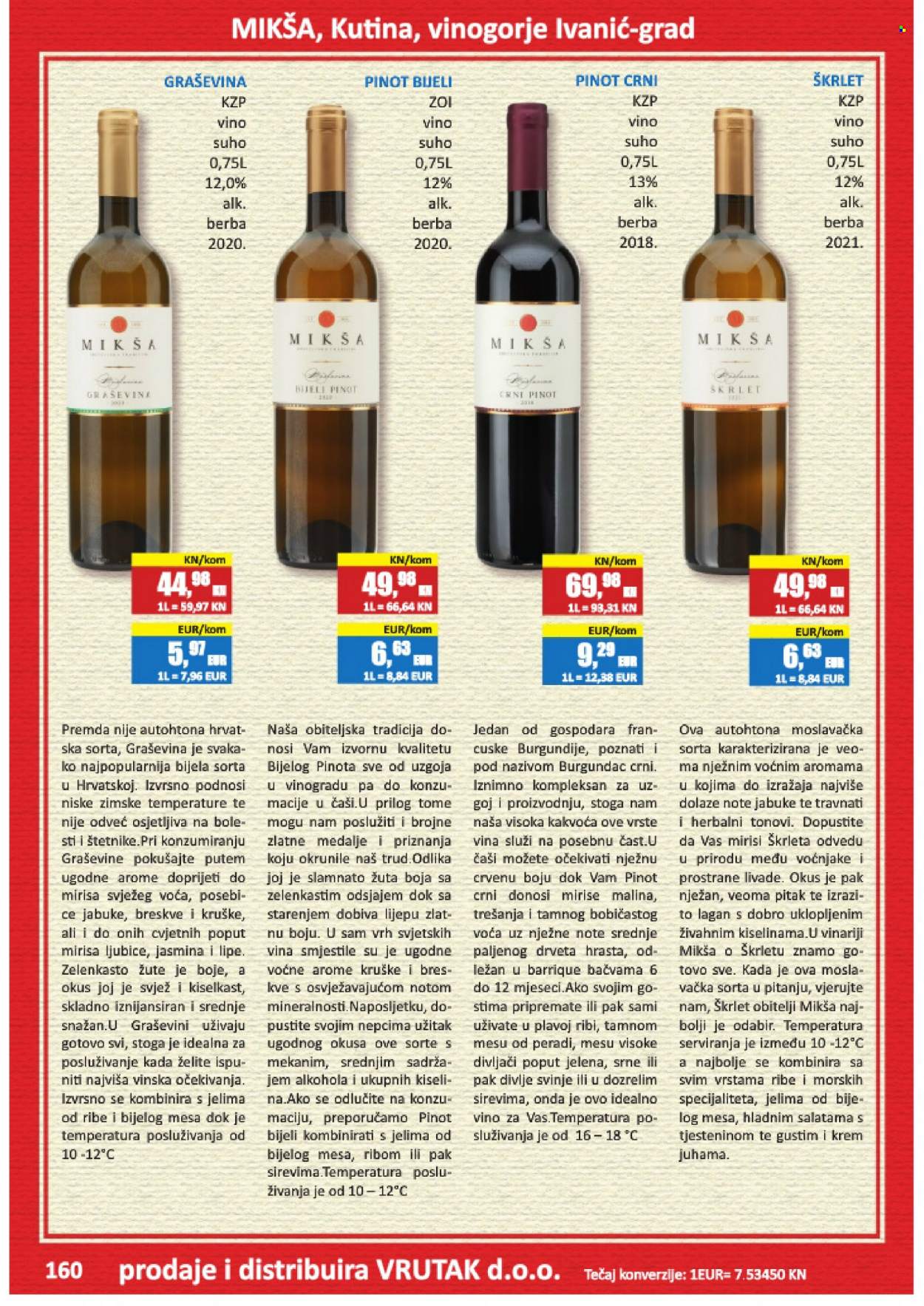 thumbnail - Vrutak katalog - Sniženi proizvodi - breskva, maline, DOBRO, bijelo vino, crno vino, Graševina, vino, alkohol. Stranica 160.