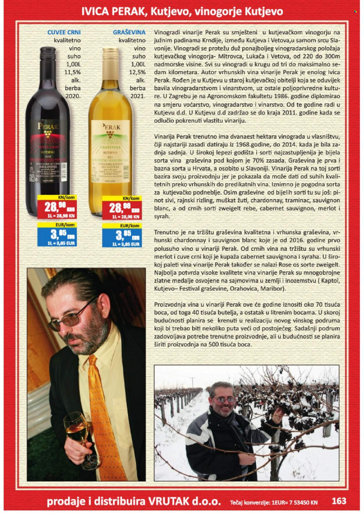 thumbnail - Vrutak katalog - Sniženi proizvodi - bijelo vino, Cabernet Sauvignon, crno vino, Graševina, Chardonnay, Merlot, Riesling, Sauvignon Blanc, vino, Syrah, alkohol, Muškat, boca za piće. Stranica 163.