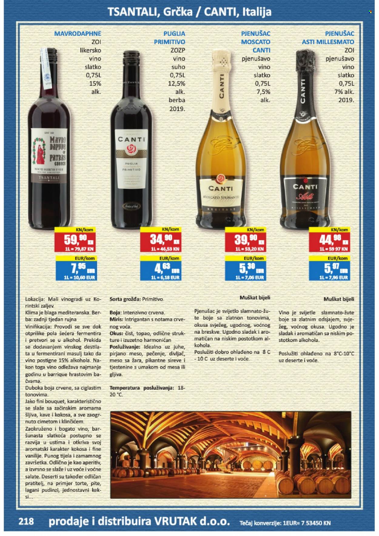 thumbnail - Vrutak katalog - Sniženi proizvodi - ARO, salata, juha, DOBRO, Spumante, vino, pjenušavo vino, alkohol, Muškat. Stranica 218.