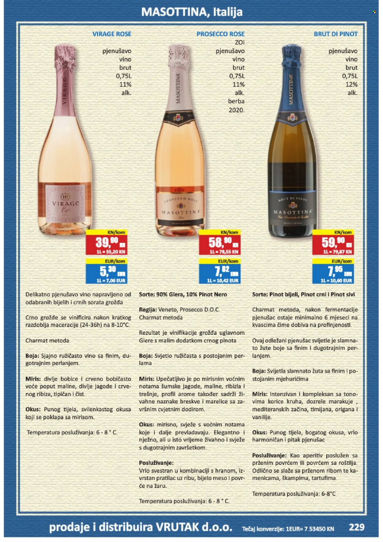 thumbnail - Vrutak katalog - Sniženi proizvodi - marelica, bijelo vino, crno vino, prosecco, vino, pjenušavo vino, alkohol. Stranica 229.