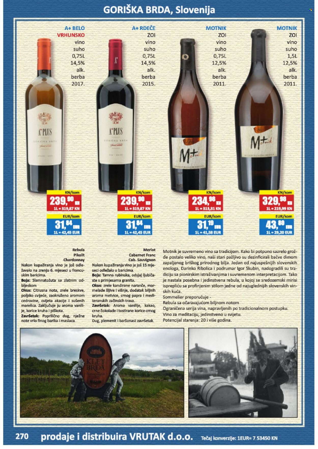 thumbnail - Vrutak katalog - Sniženi proizvodi - breskva, čokolada, kakao, bijelo vino, crno vino, Chardonnay, Merlot, vino, alkohol. Stranica 270.