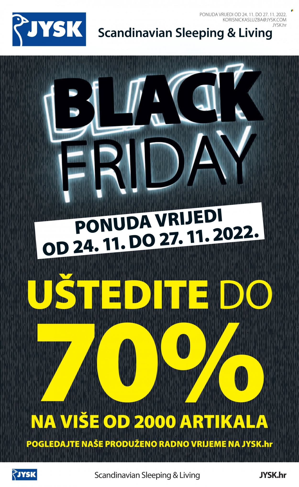 JYSK katalog - 24.11.2022. - 27.11.2022. Stranica 1