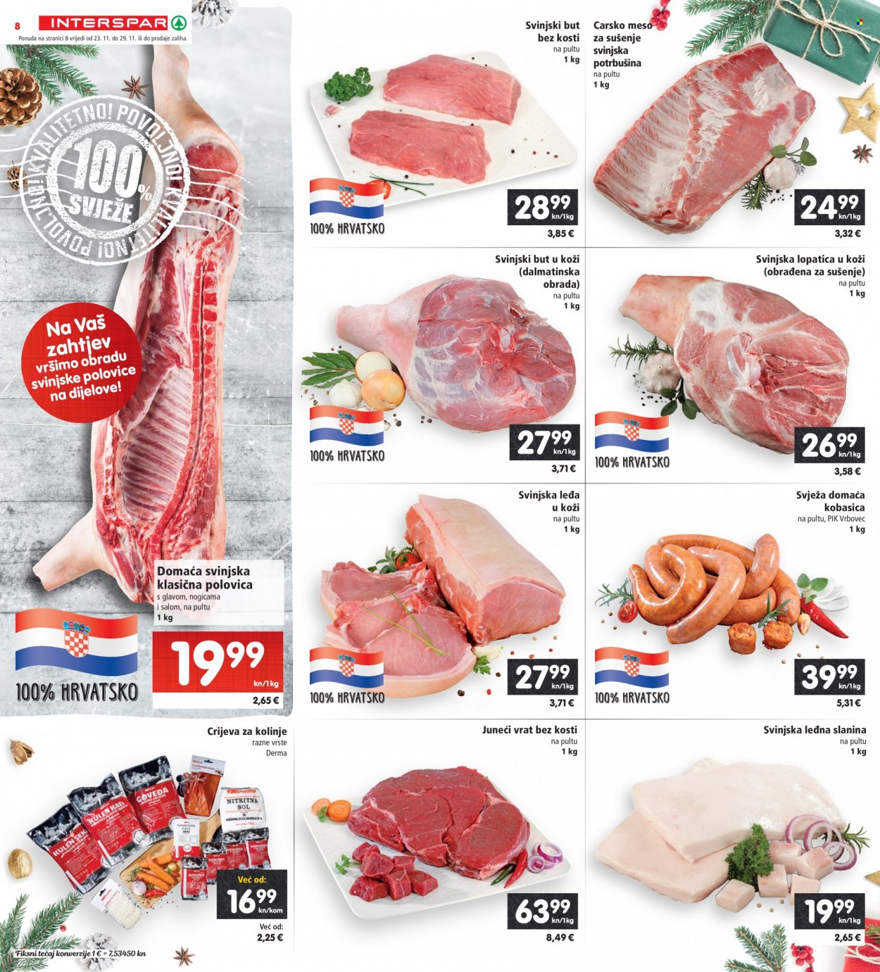 INTERSPAR katalog - 23.11.2022. - 29.11.2022. Stranica 8