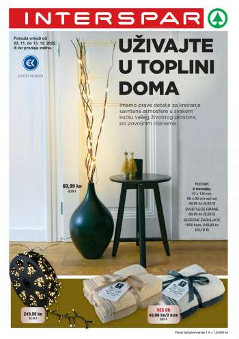 INTERSPAR katalog - 23.11.2022. - 13.12.2022.
