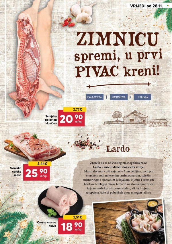 thumbnail - Pivac katalog - 28.11.2022. - 04.12.2022. - Sniženi proizvodi - svinjsko meso, carsko meso, svinjska mast. Stranica 2.