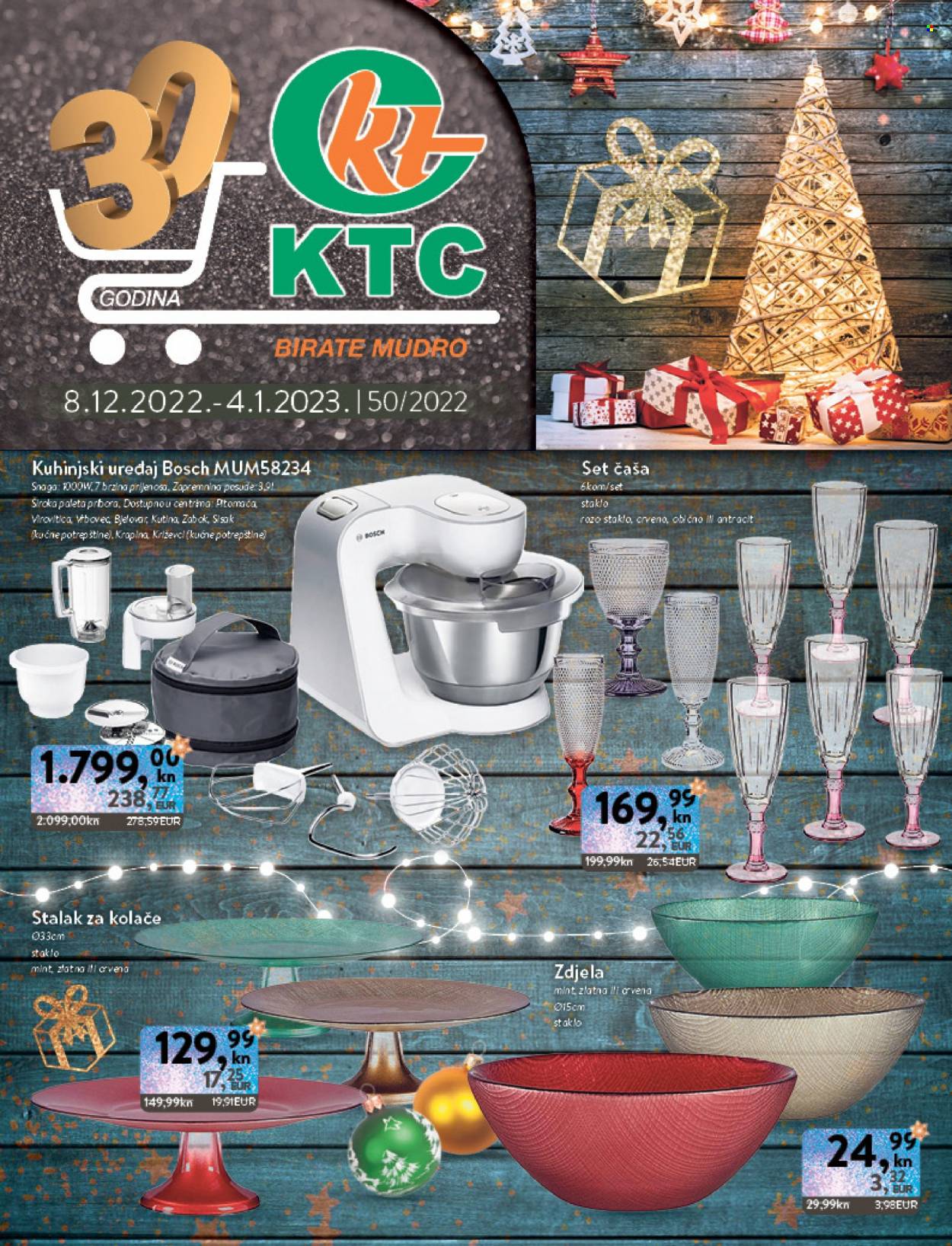 thumbnail - KTC katalog - 08.12.2022. - 04.01.2023. - Sniženi proizvodi - čaša, zdjela, posuđe, stalak za tortu, Bosch. Stranica 1.