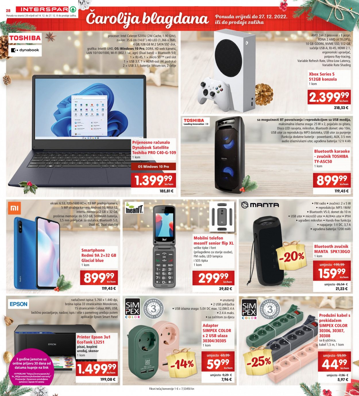 INTERSPAR katalog - 14.12.2022. - 20.12.2022. Stranica 28