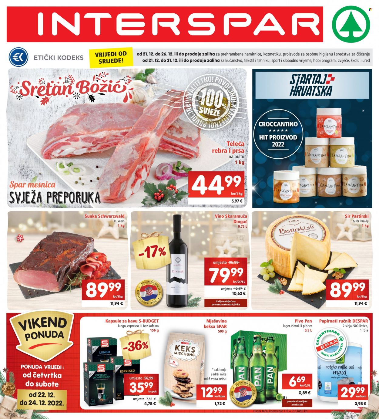 INTERSPAR katalog - 21.12.2022. - 26.12.2022. Stranica 1
