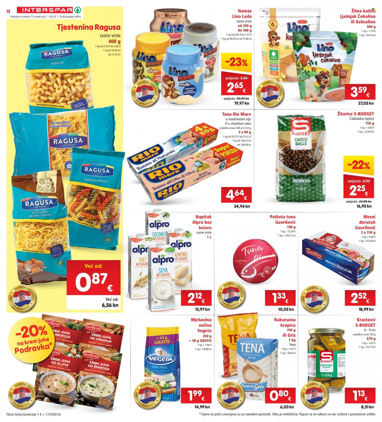 INTERSPAR katalog - 02.01.2023. - 10.01.2023. Stranica 12