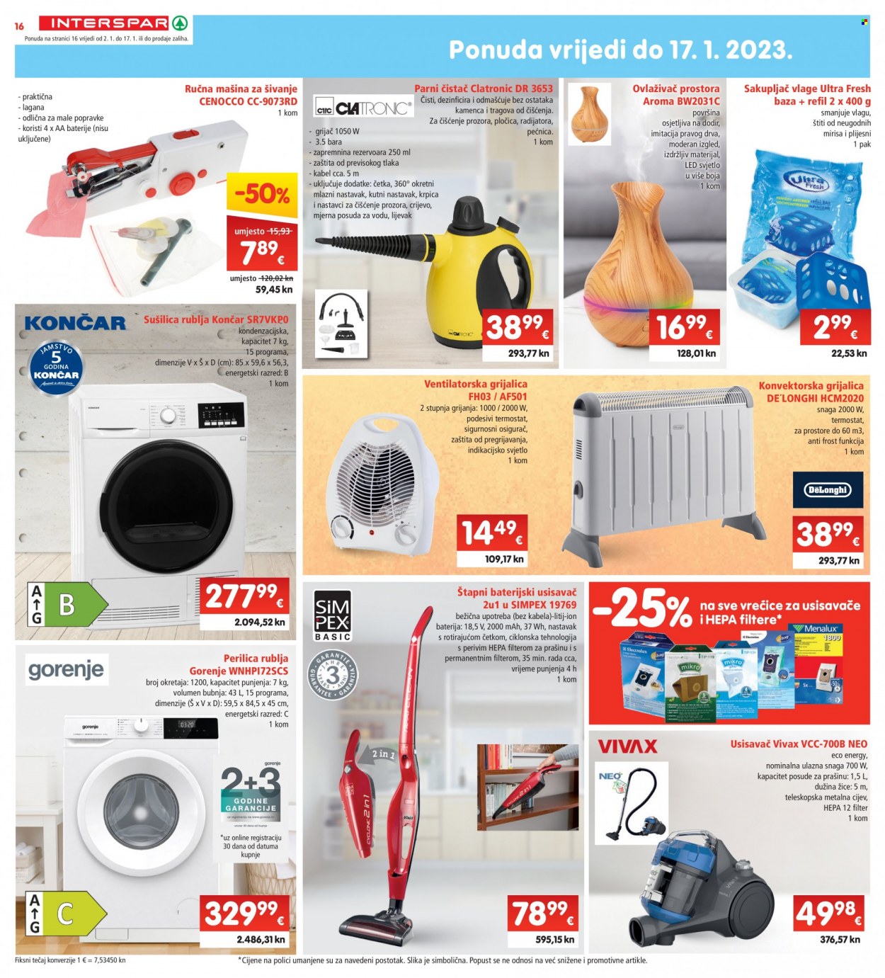 INTERSPAR katalog - 02.01.2023. - 10.01.2023. Stranica 16