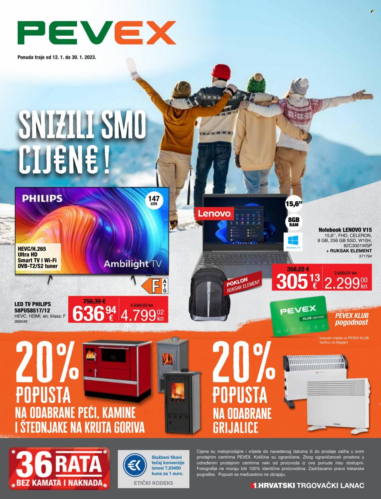 Pevex katalog - 12.01.2023. - 30.01.2023. Stranica 1
