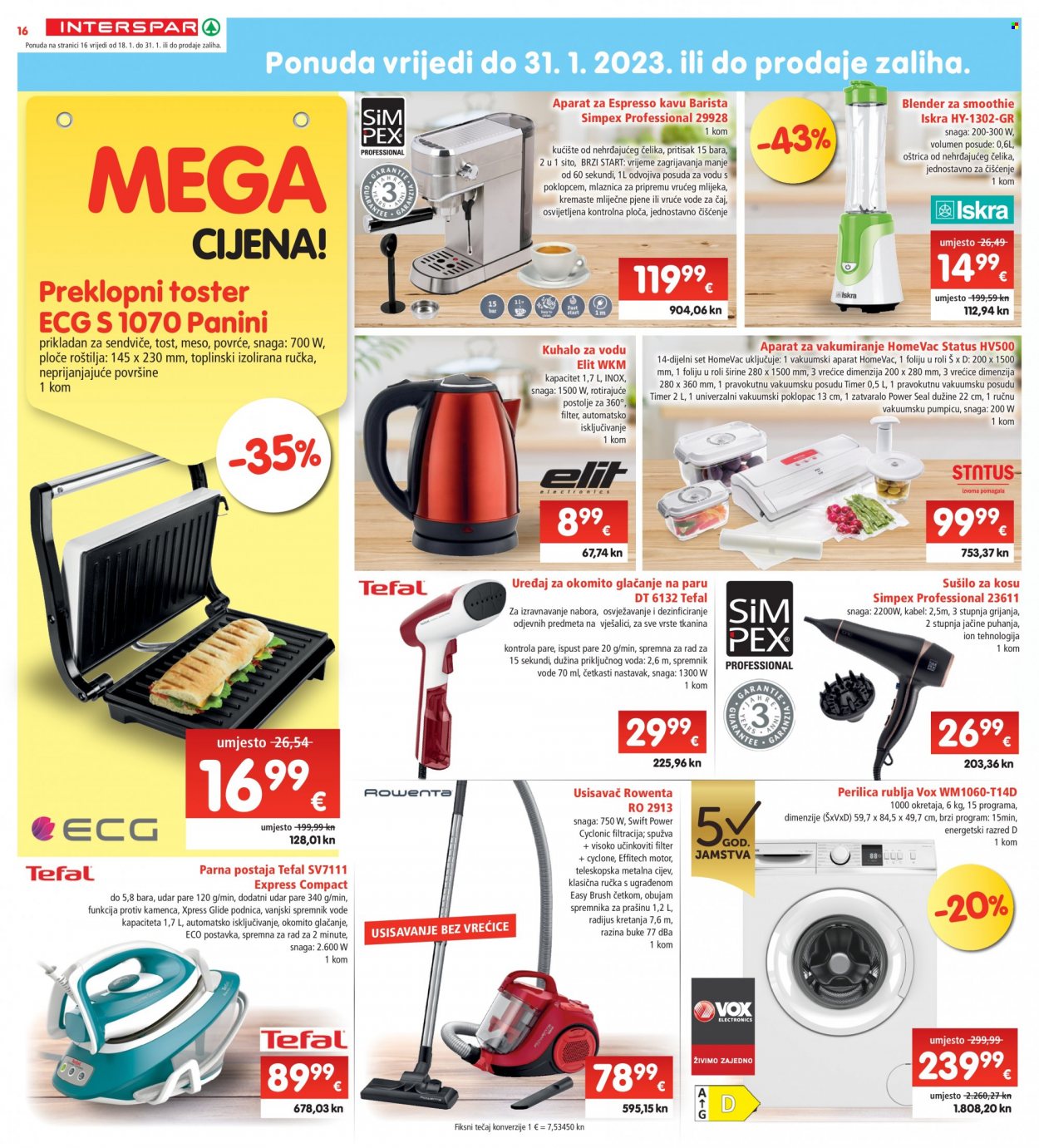 INTERSPAR katalog - 18.01.2023. - 24.01.2023. Stranica 16