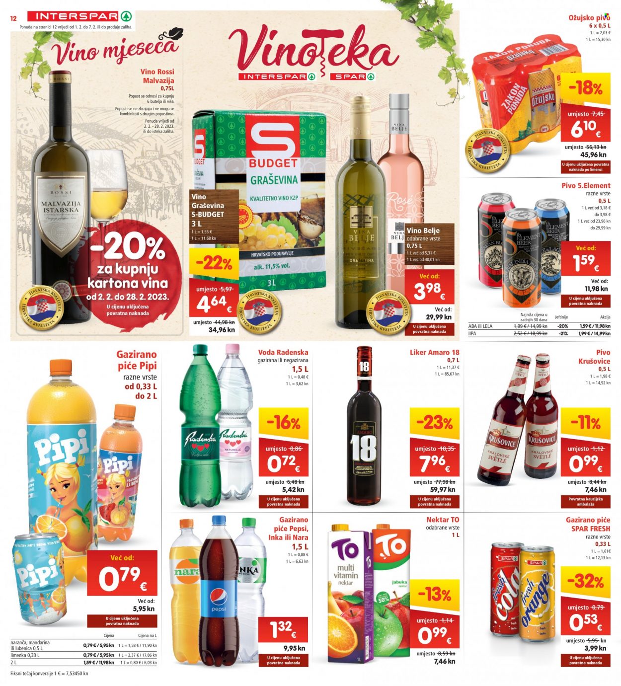 INTERSPAR katalog - 01.02.2023. - 07.02.2023. Stranica 12