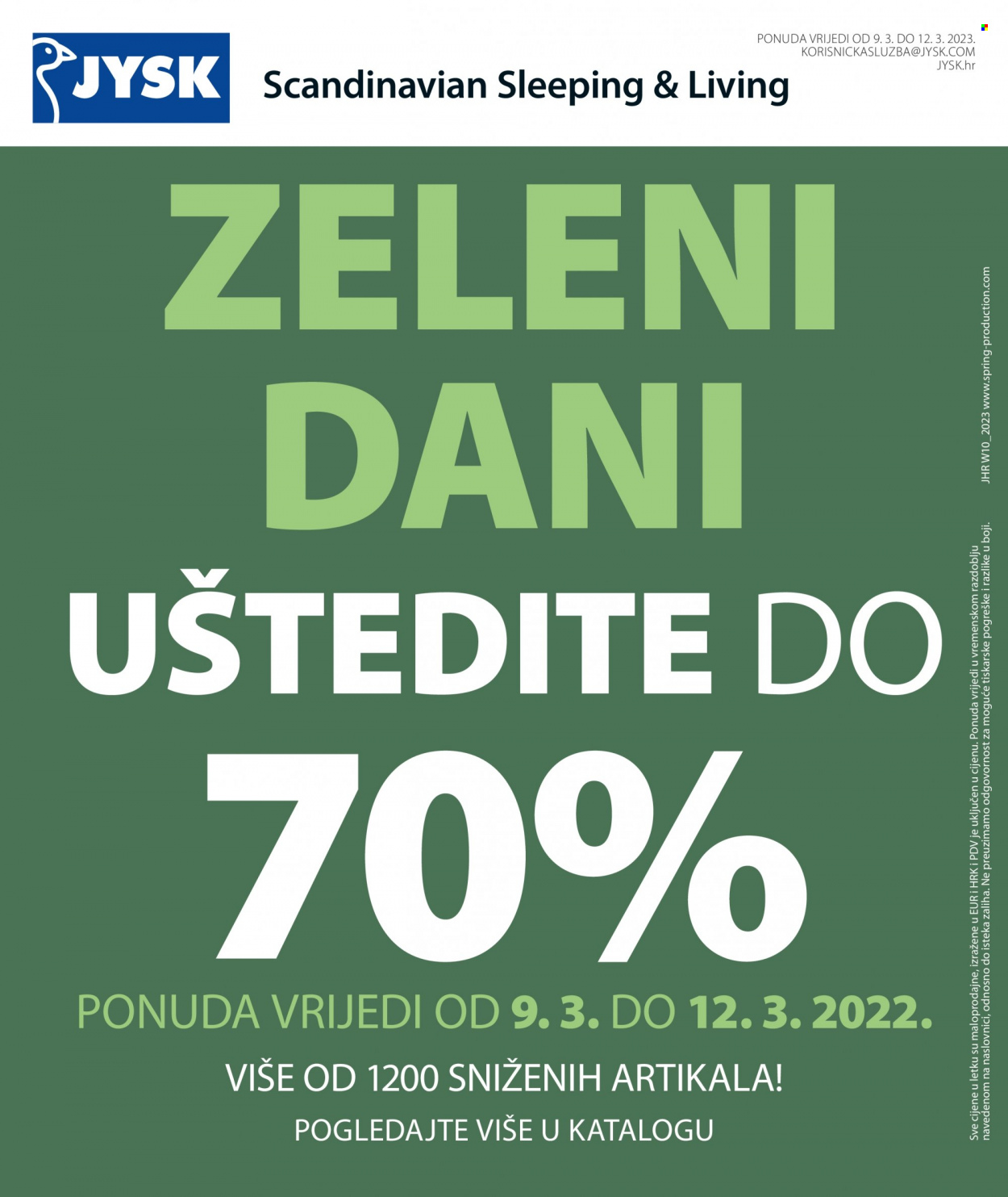 JYSK katalog - 09.03.2023. - 12.03.2023. Stranica 1
