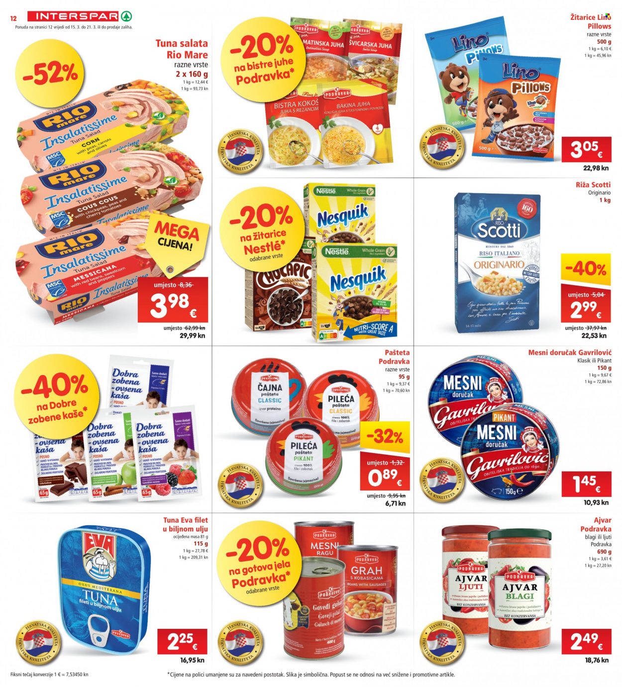 INTERSPAR katalog - 15.03.2023. - 21.03.2023. Stranica 12