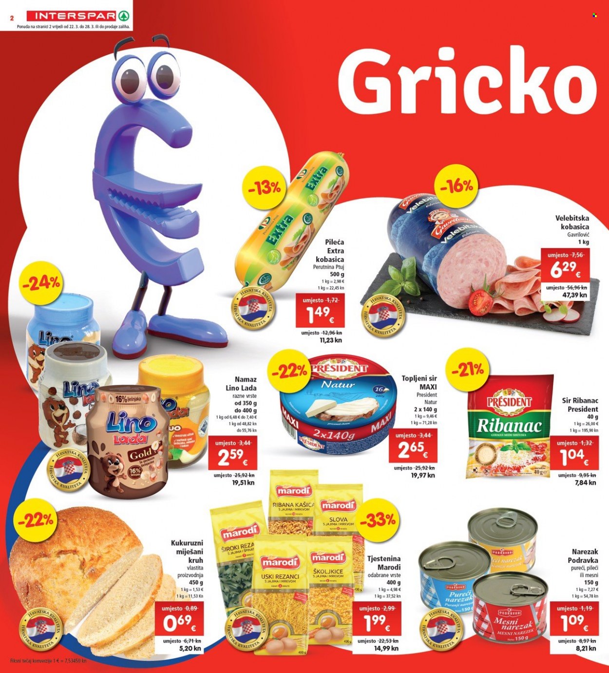 INTERSPAR katalog - 22.03.2023. - 28.03.2023. Stranica 2