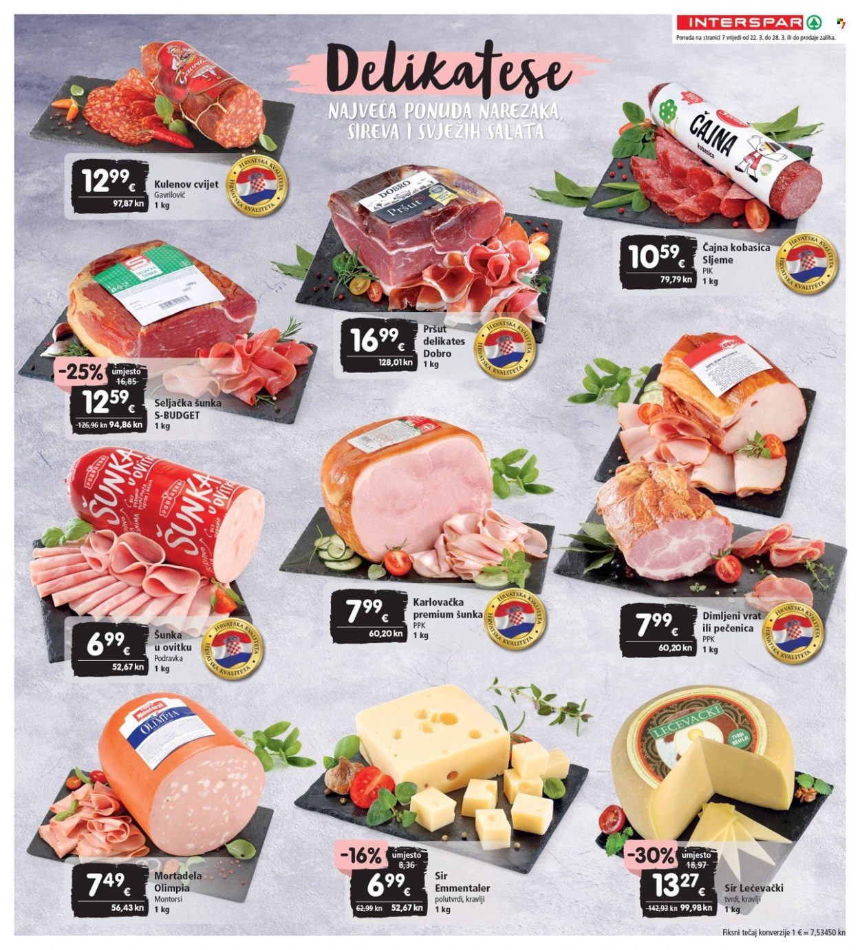 INTERSPAR katalog - 22.03.2023. - 28.03.2023. Stranica 7