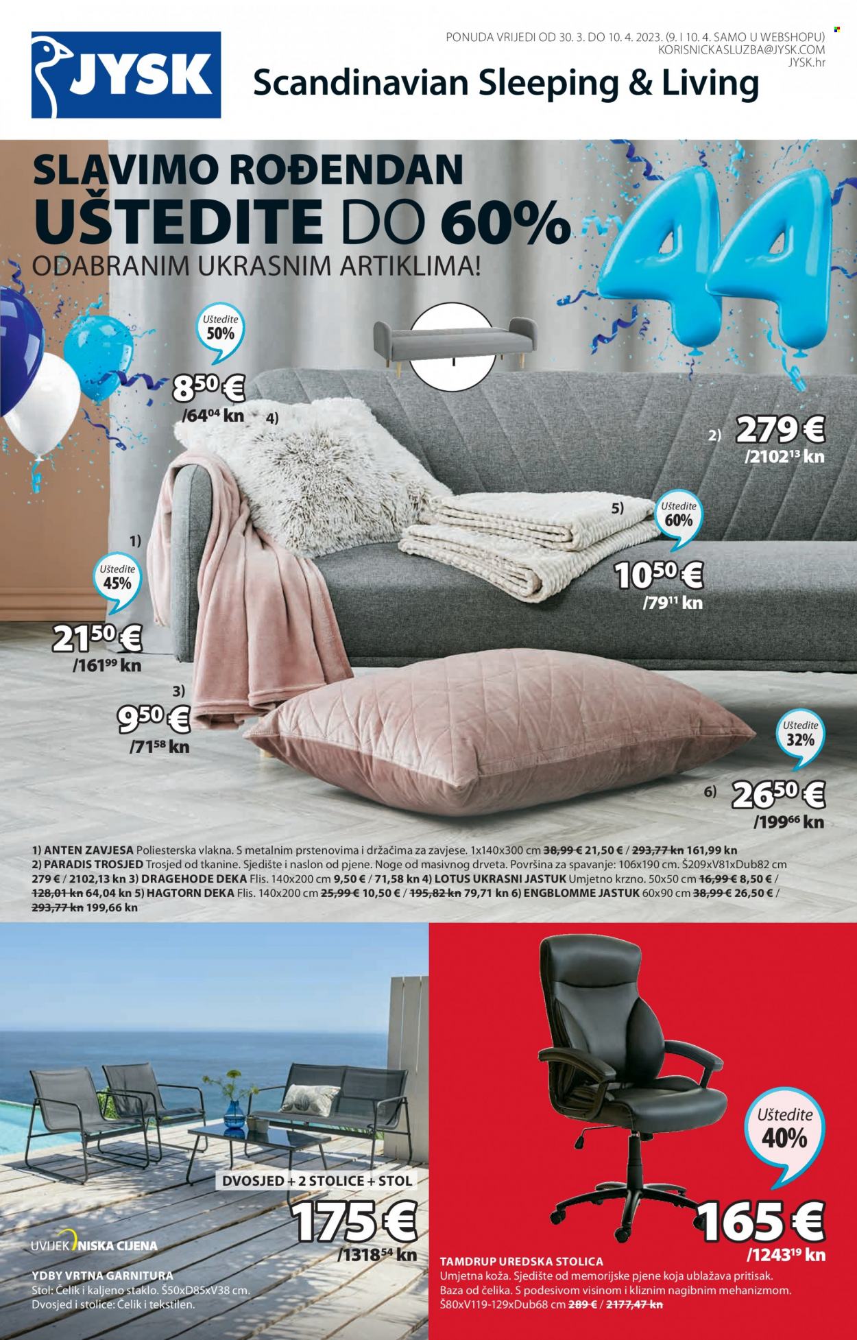 JYSK katalog - 30.03.2023. - 10.04.2023. Stranica 1