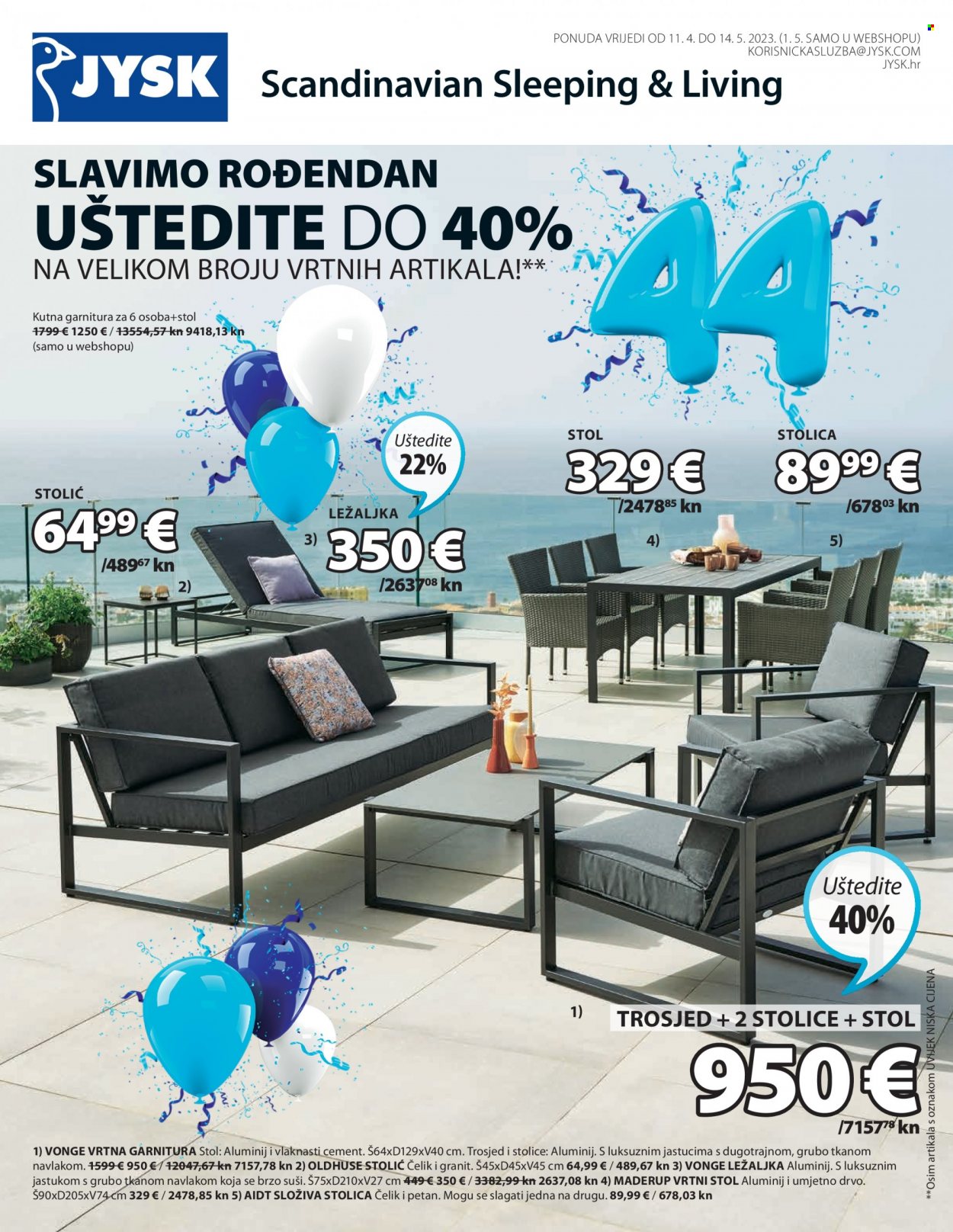 JYSK katalog - 11.04.2023. - 14.05.2023. Stranica 1