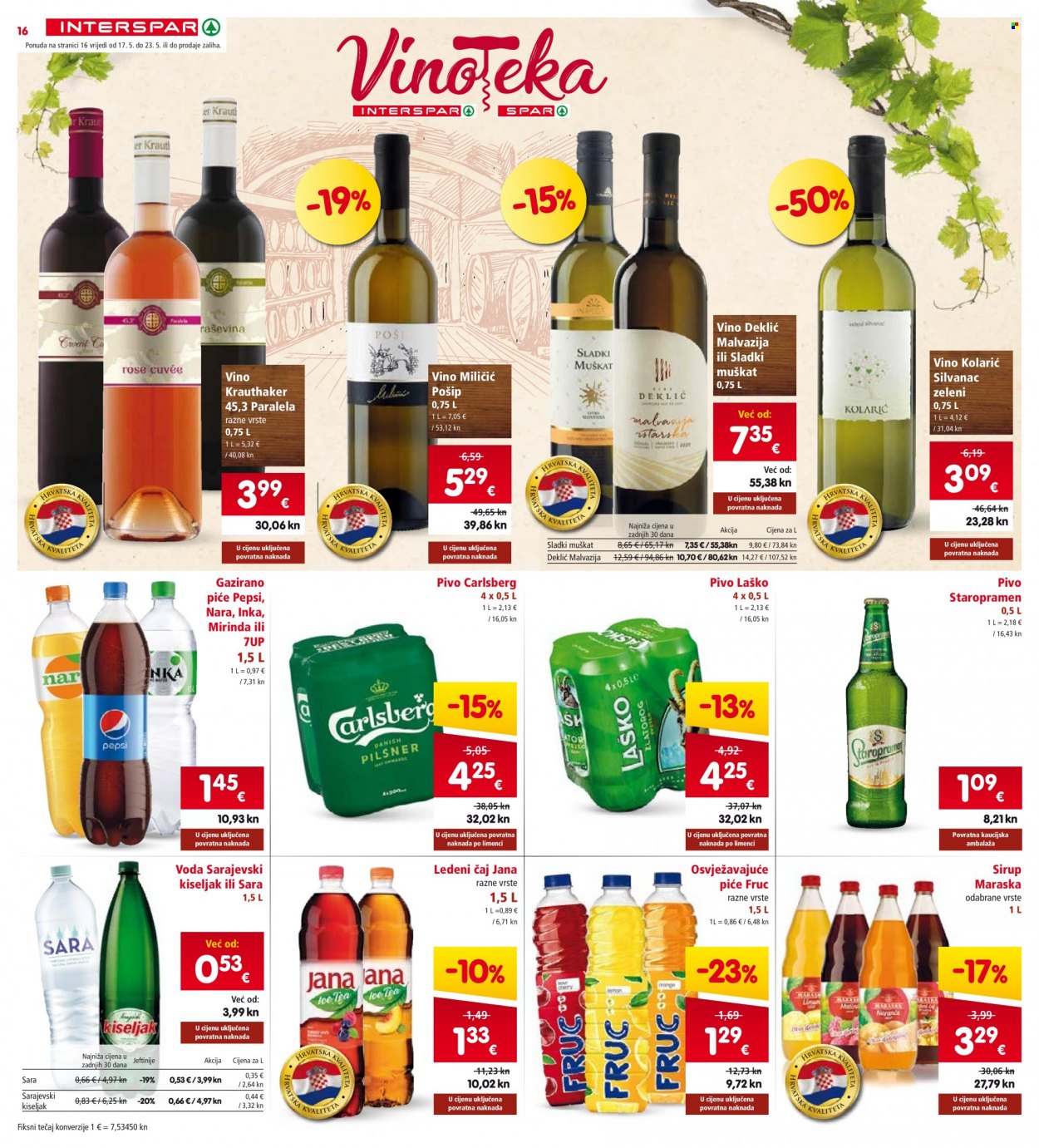 INTERSPAR katalog - 17.05.2023. - 23.05.2023. Stranica 16
