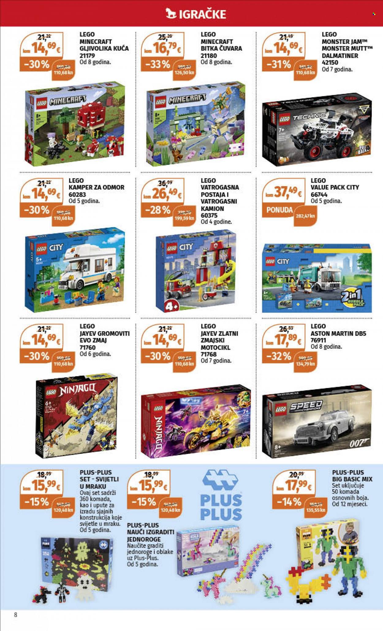 thumbnail - Müller katalog - 29.05.2023. - 04.06.2023. - Sniženi proizvodi - Monster Energy, set za igru, Minecraft, LEGO, LEGO City, LEGO Minecraft, LEGO Ninjago, igračka, Plus-Plus, plastični kamion, intervencijsko vozilo, LEGO Speed. Stranica 8.