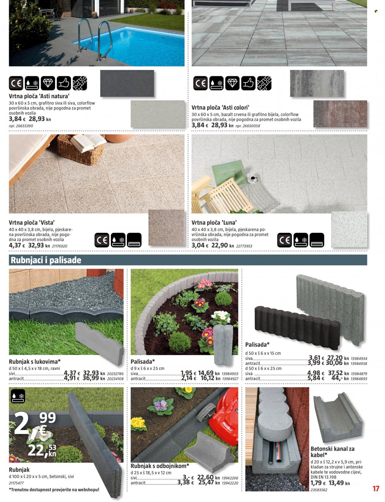thumbnail - Bauhaus katalog - 01.06.2023. - 28.06.2023. - Sniženi proizvodi - vrtna ploča, rubnjak. Stranica 17.
