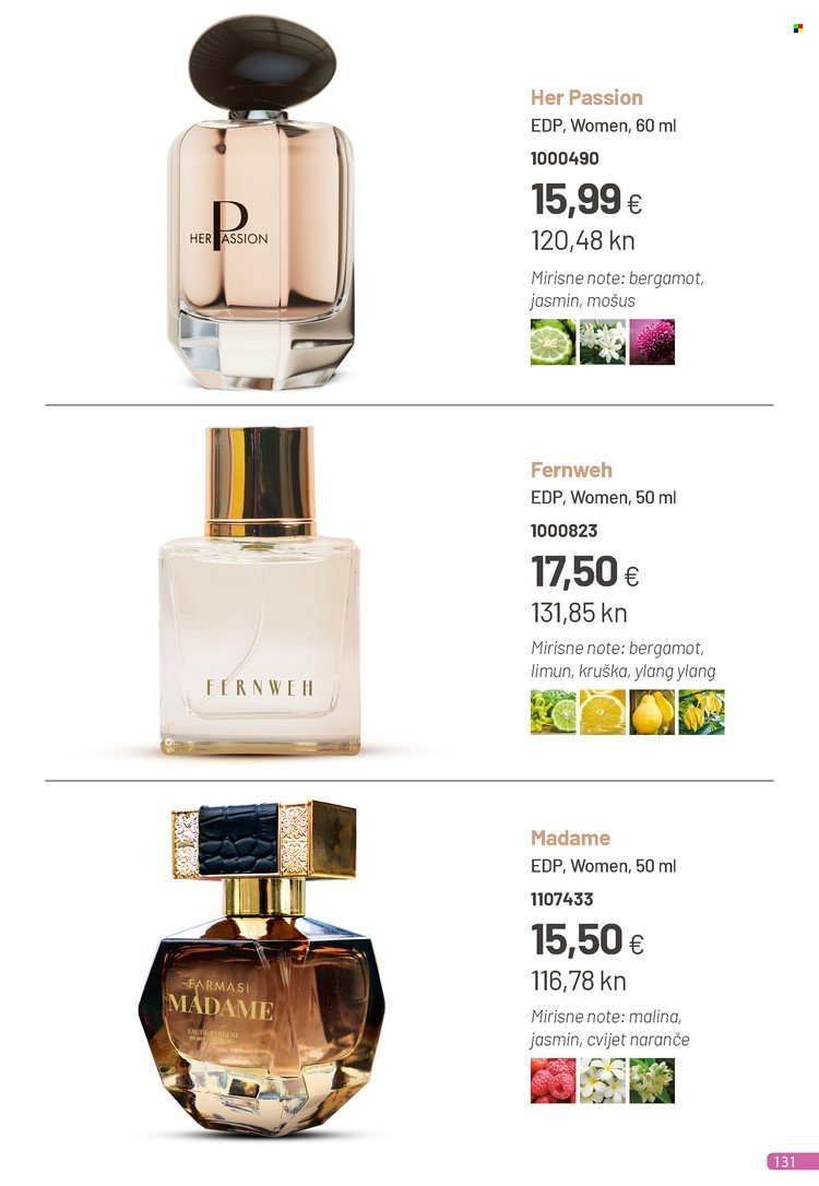 thumbnail - Farmasi katalog - 01.06.2023. - 30.06.2023. - Sniženi proizvodi - eau de parfum. Stranica 131.