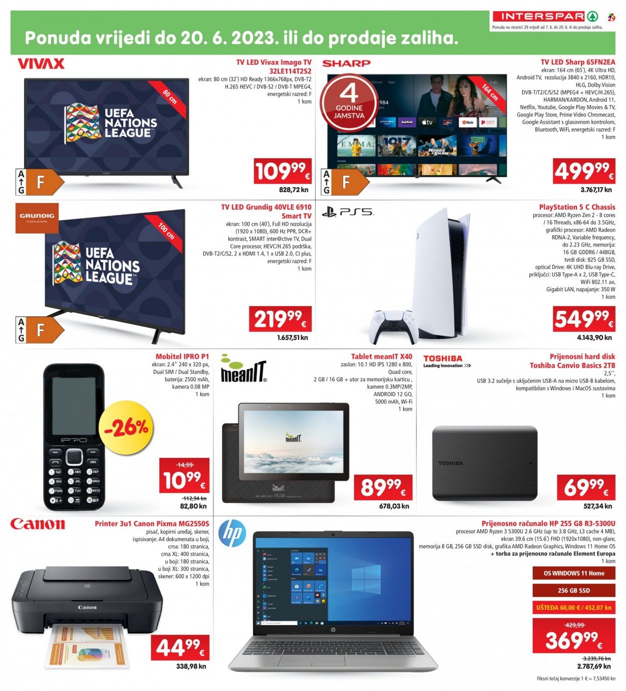 INTERSPAR katalog - 07.06.2023. - 13.06.2023. Stranica 29