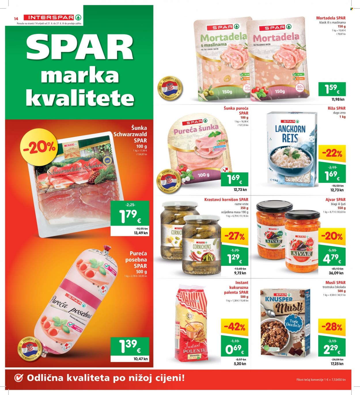 INTERSPAR katalog - 21.06.2023. - 27.06.2023. Stranica 14