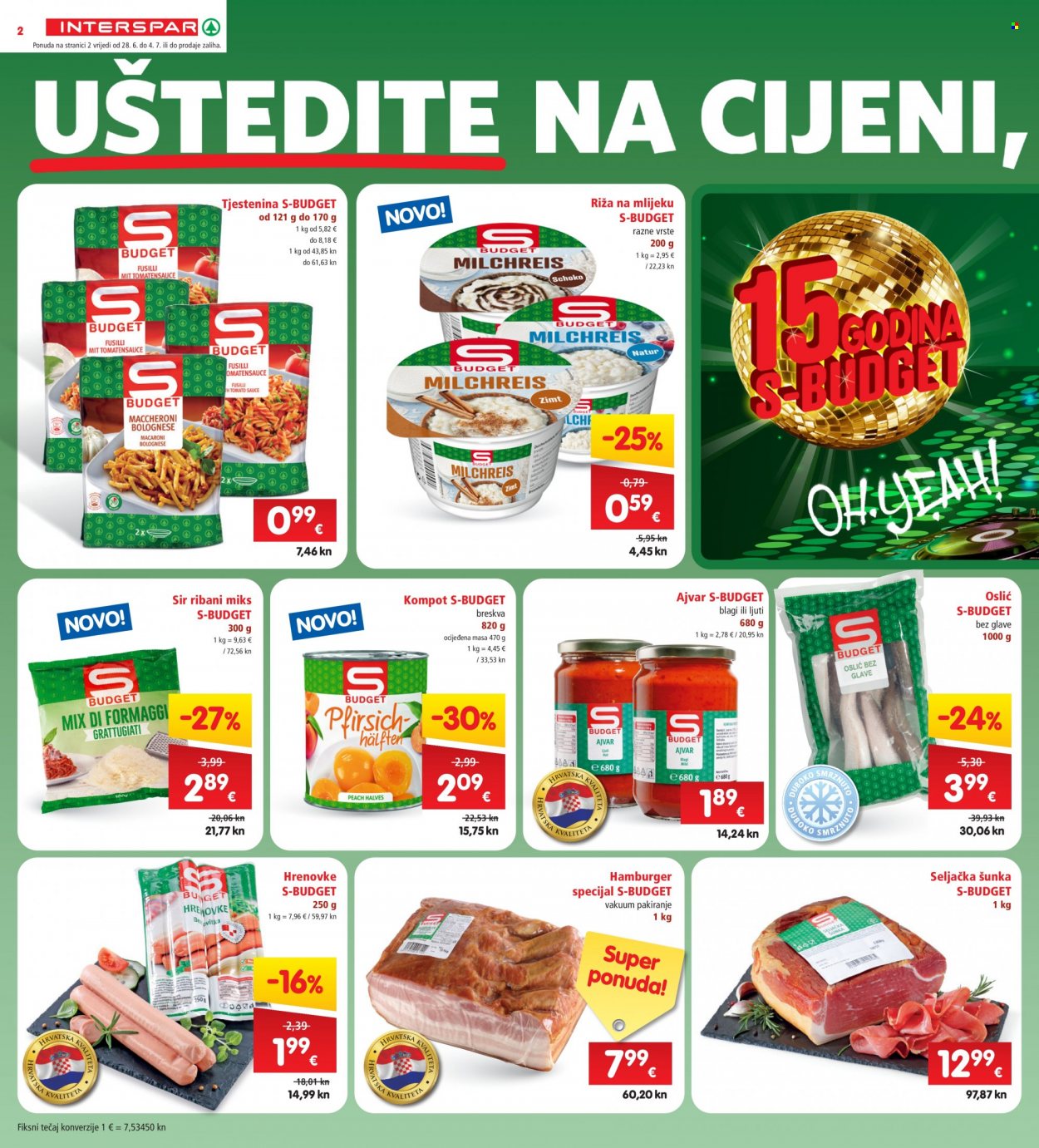 INTERSPAR katalog - 28.06.2023. - 04.07.2023. Stranica 2