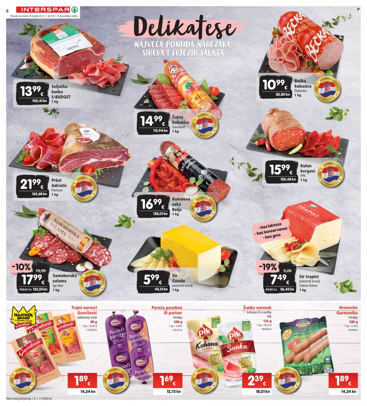 INTERSPAR katalog - 12.07.2023. - 18.07.2023. Stranica 8