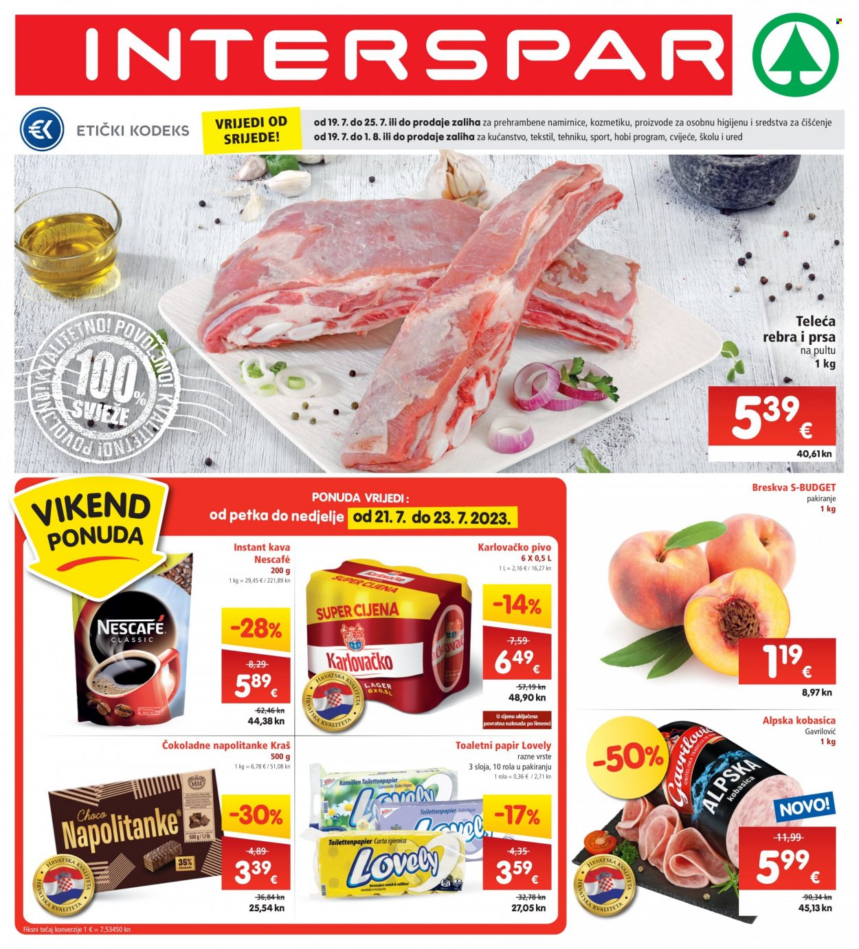 INTERSPAR katalog - 19.07.2023. - 25.07.2023. Stranica 1
