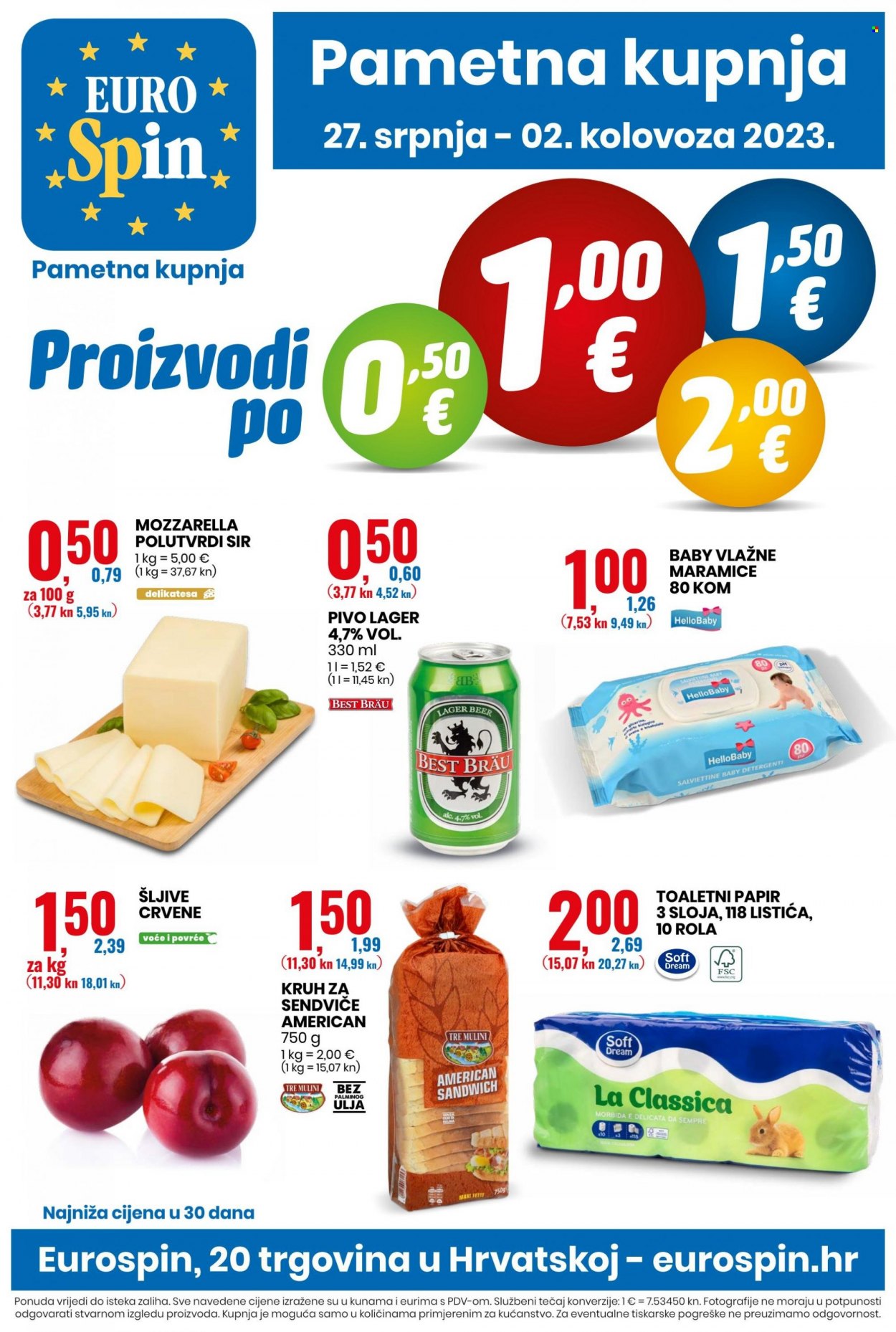 Eurospin katalog - 27.07.2023. - 02.08.2023. Stranica 1