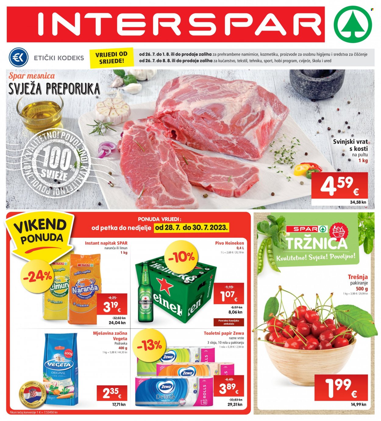 INTERSPAR katalog - 26.07.2023. - 01.08.2023. Stranica 1