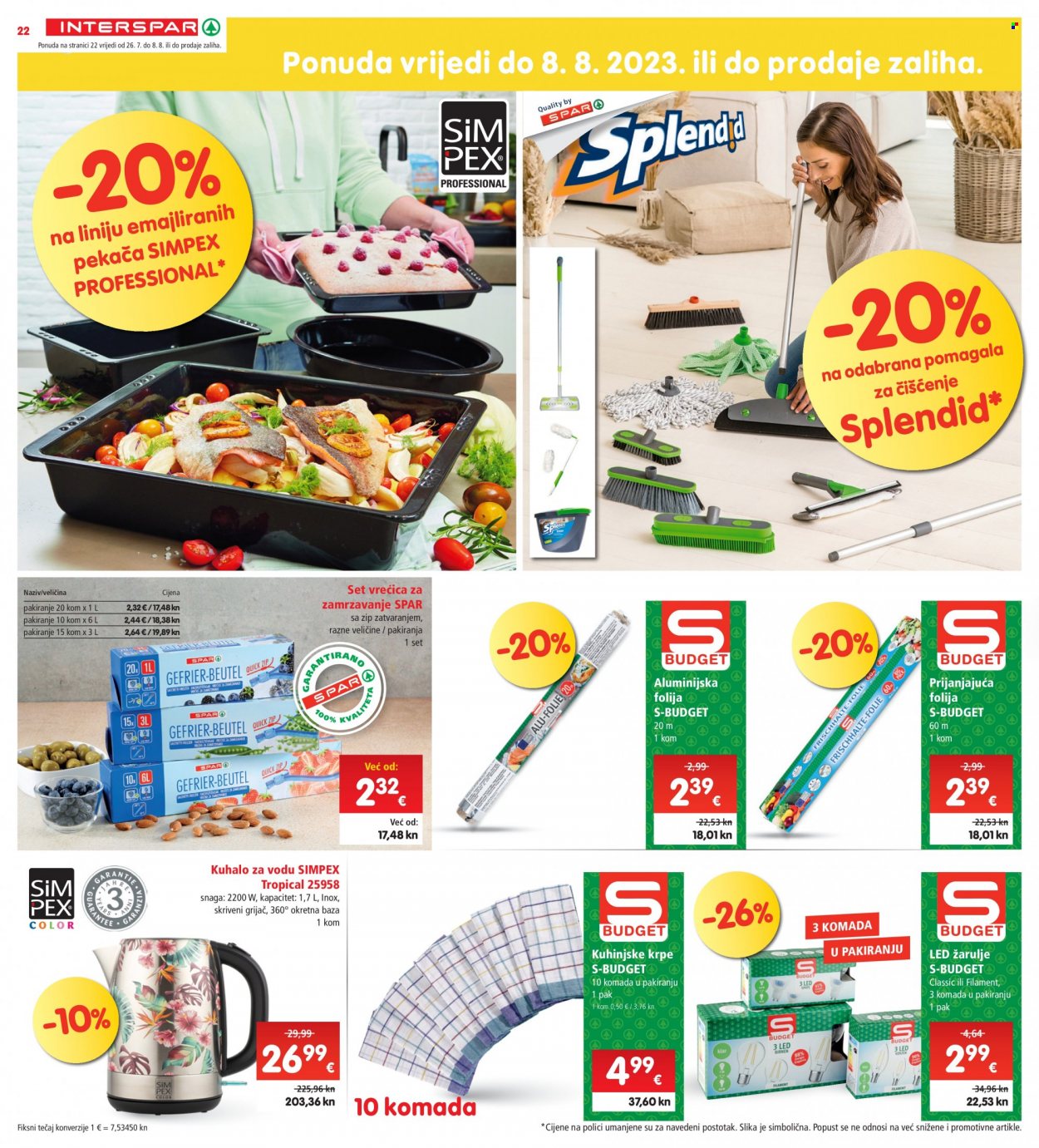 INTERSPAR katalog - 26.07.2023. - 01.08.2023. Stranica 22