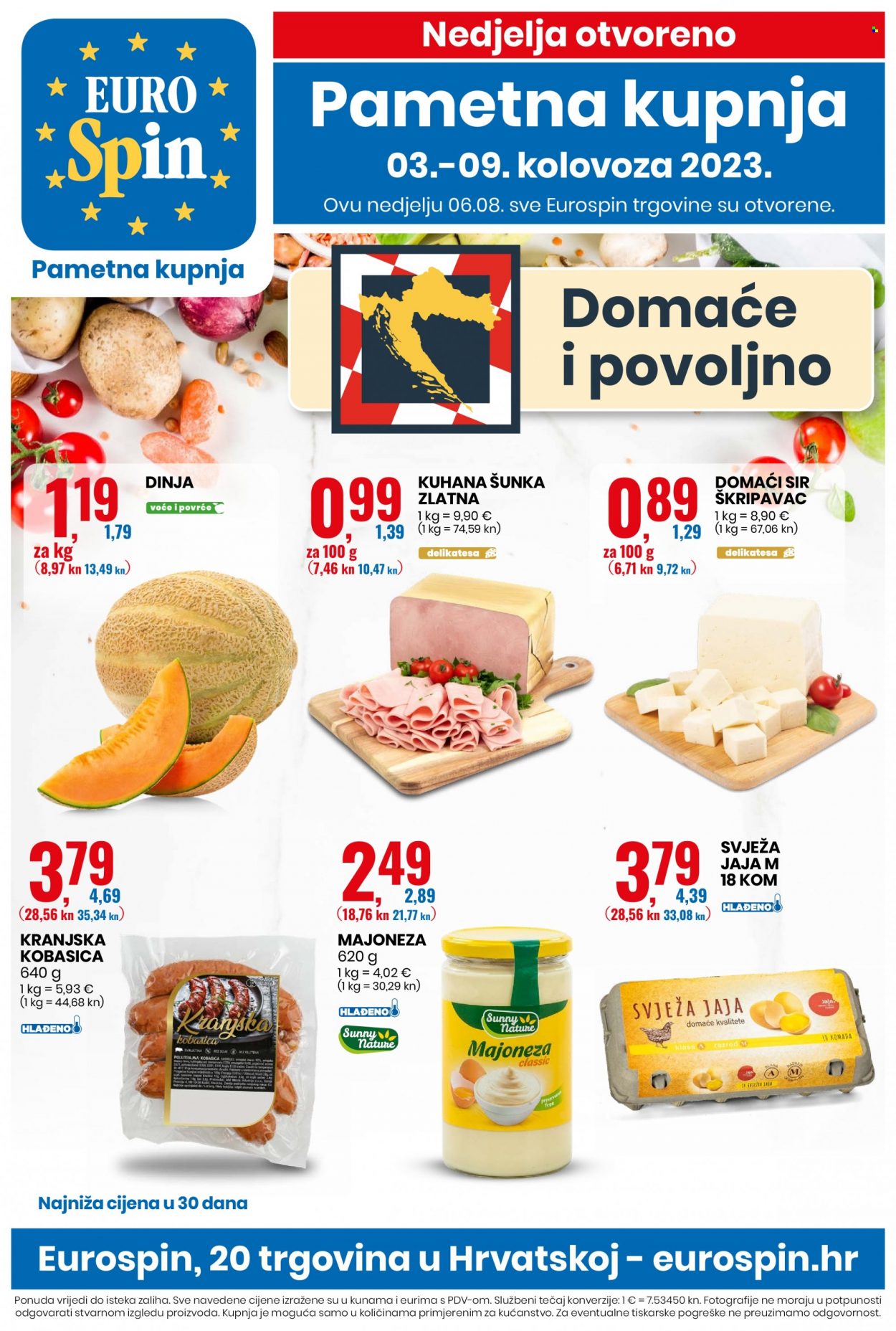 Eurospin katalog - 03.08.2023. - 09.08.2023. Stranica 1
