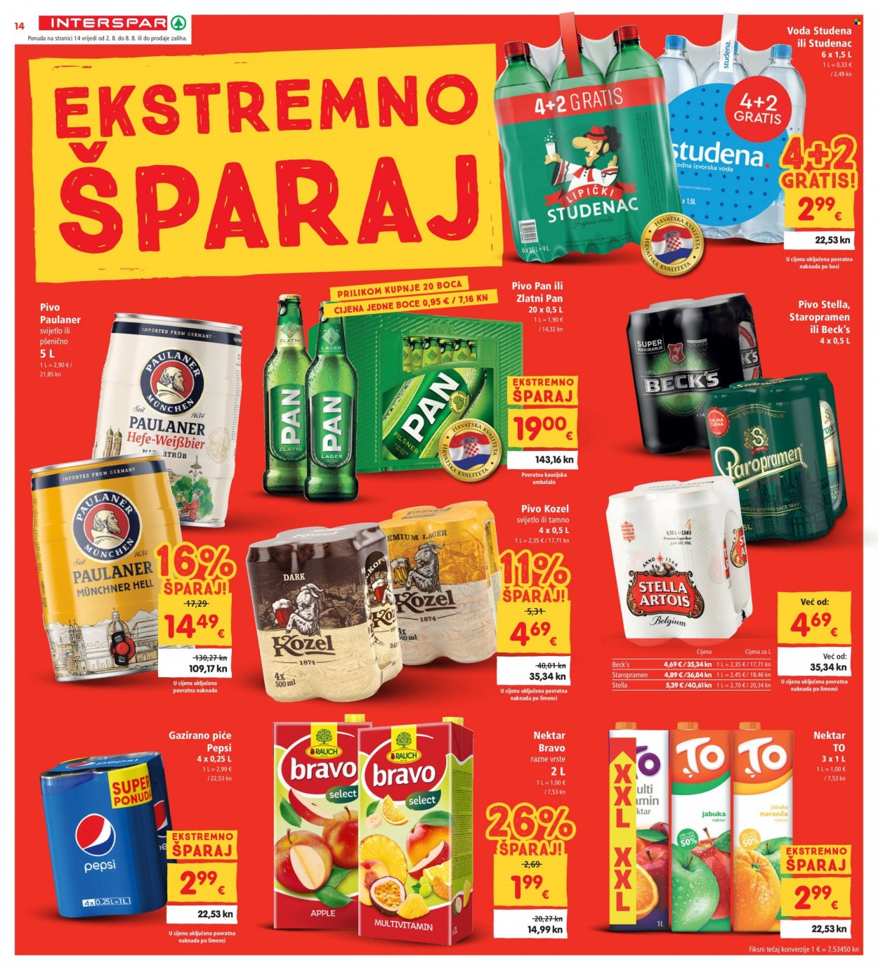INTERSPAR katalog - 02.08.2023. - 08.08.2023. Stranica 14