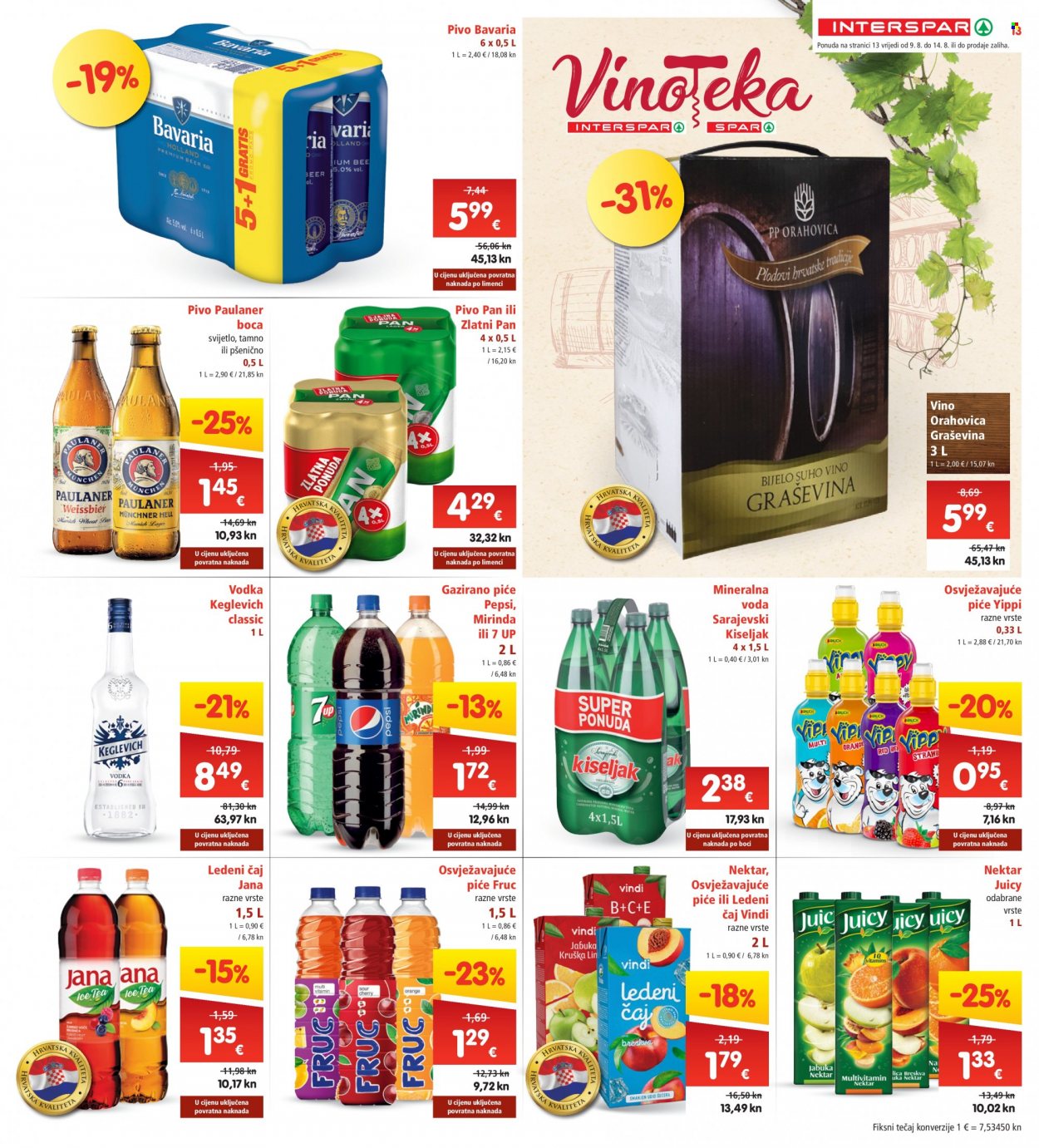 INTERSPAR katalog - 09.08.2023. - 14.08.2023. Stranica 13