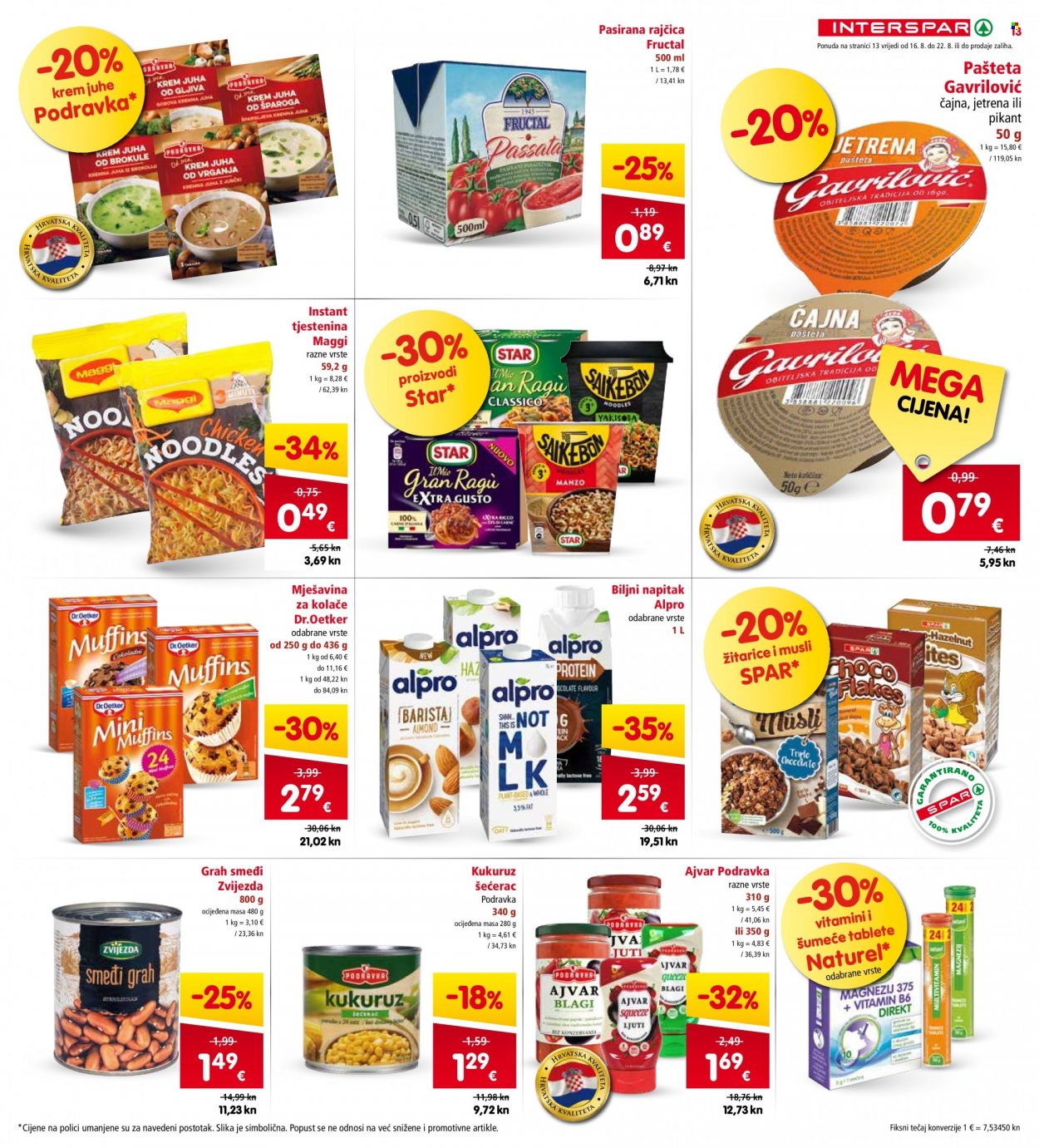 INTERSPAR katalog - 16.08.2023. - 22.08.2023. Stranica 13