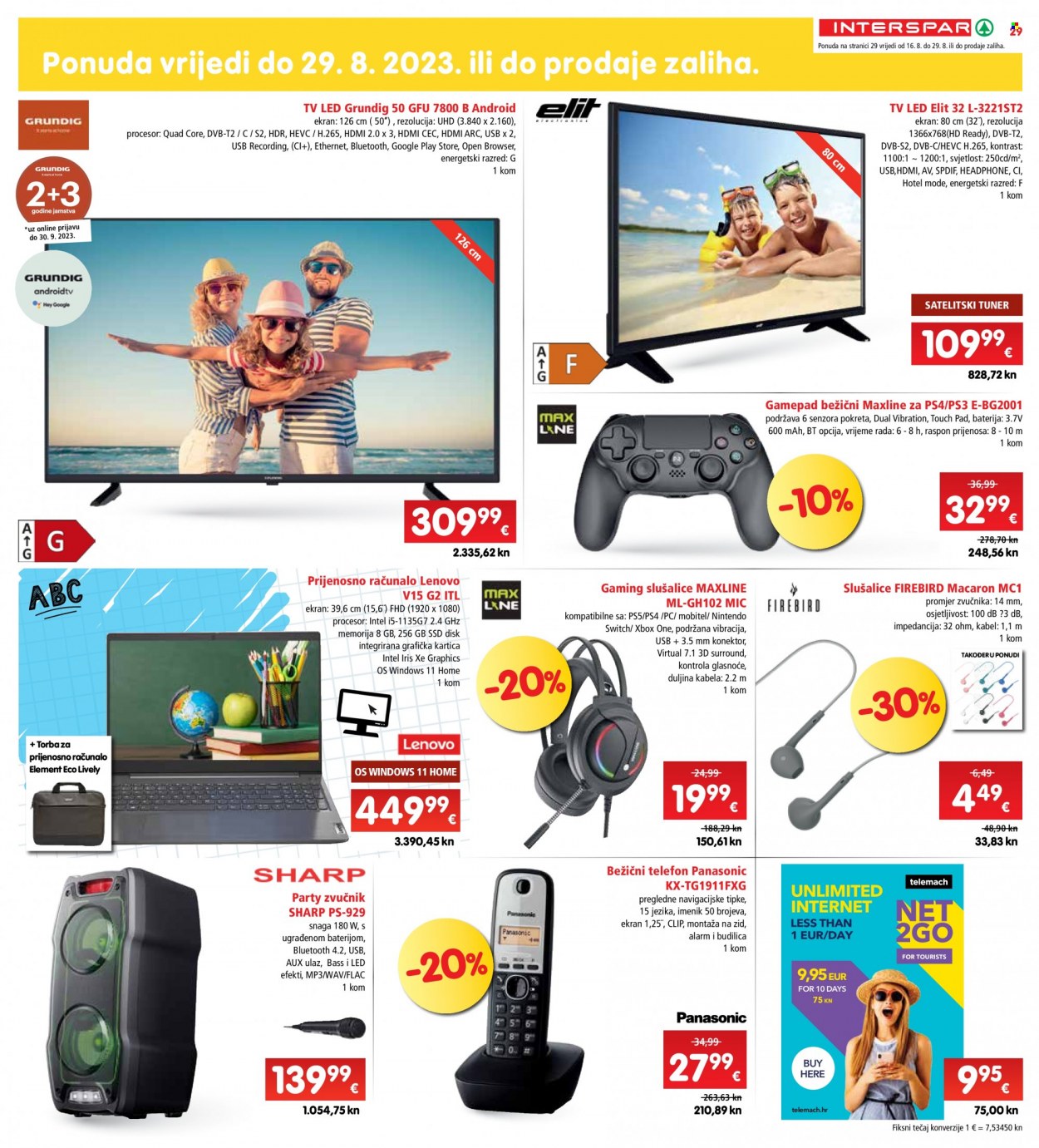 INTERSPAR katalog - 16.08.2023. - 22.08.2023. Stranica 29