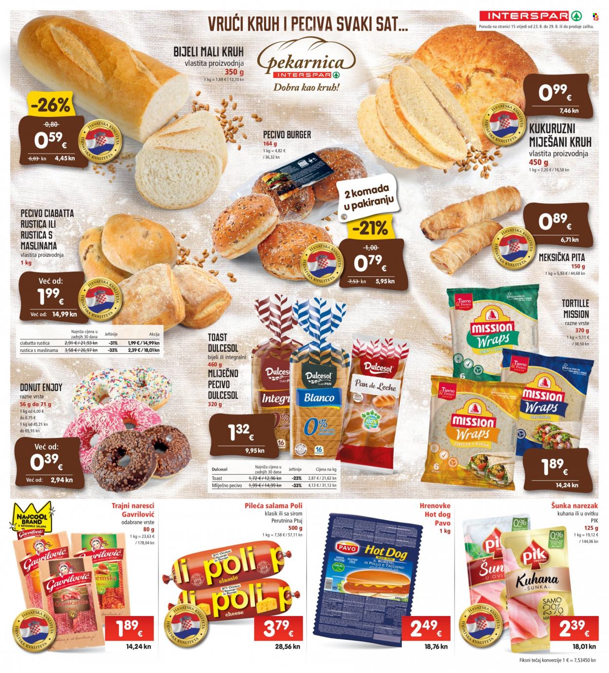 INTERSPAR katalog - 23.08.2023. - 29.08.2023. Stranica 15