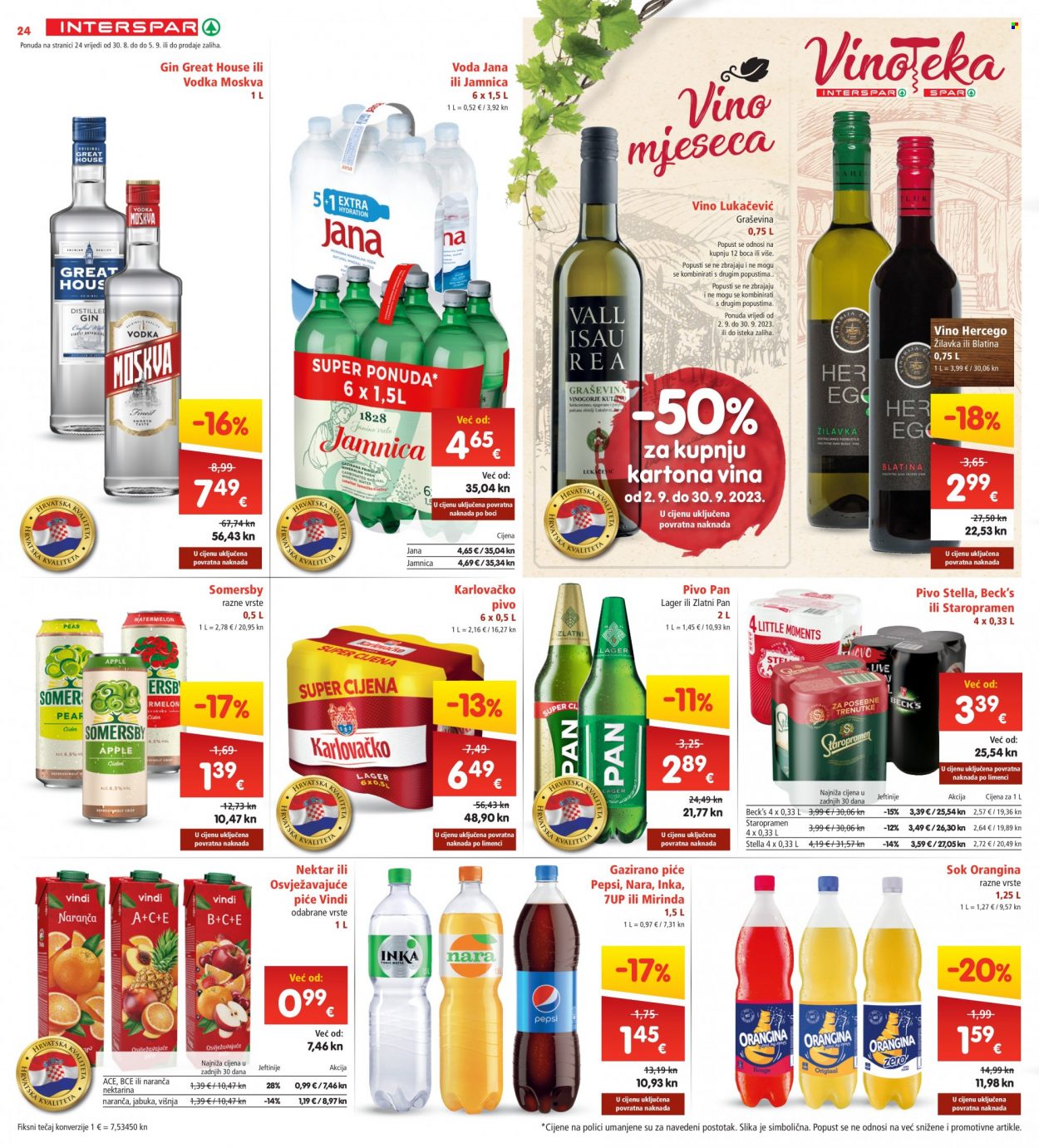 INTERSPAR katalog - 30.08.2023. - 05.09.2023. Stranica 24