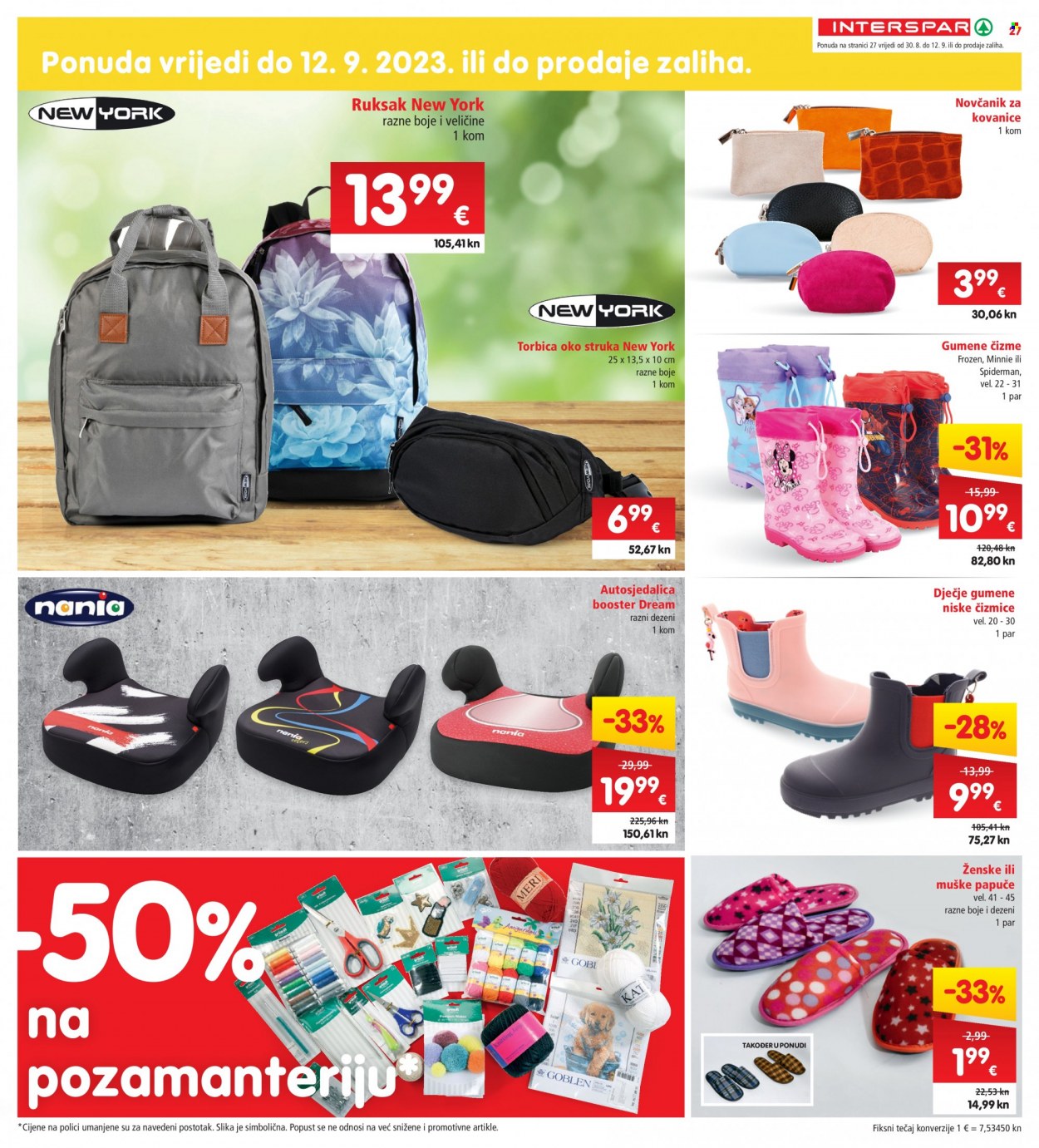 INTERSPAR katalog - 30.08.2023. - 05.09.2023. Stranica 27