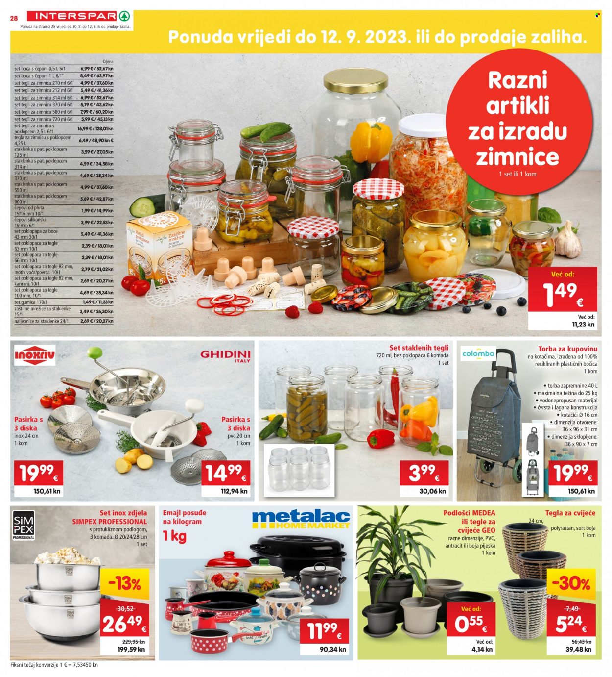 INTERSPAR katalog - 30.08.2023. - 05.09.2023. Stranica 28