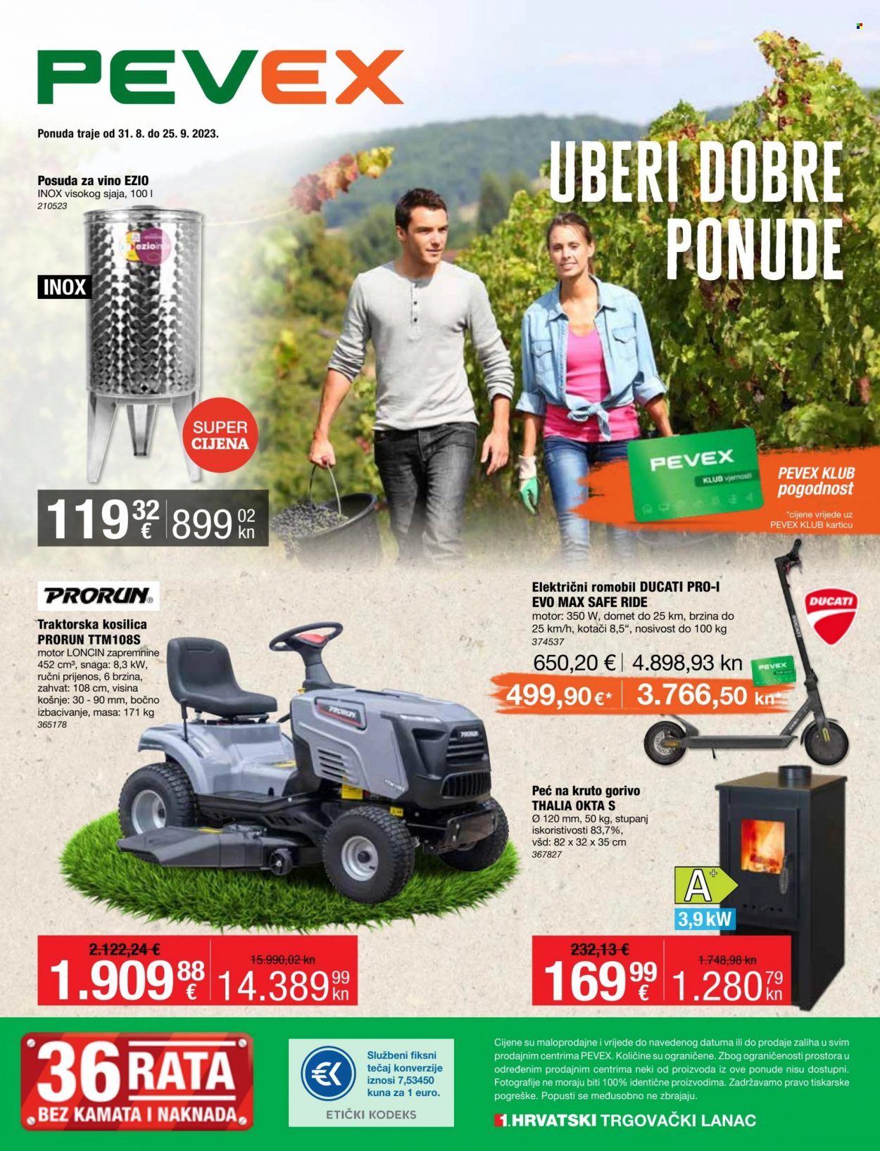 Pevex katalog - 31.08.2023. - 25.09.2023. Stranica 1